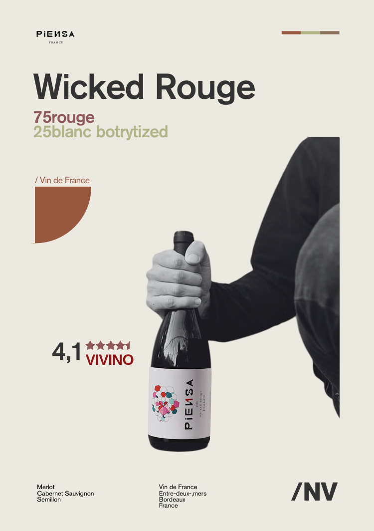 PIENSA Wicked Rouge ~ Vin de France - Non millésimé / Carton de 6 bouteilles